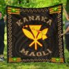 Kanaka Maoli Flag Polynesian Premium Quilt Gold  Love Style  Ah  J1  Quilt